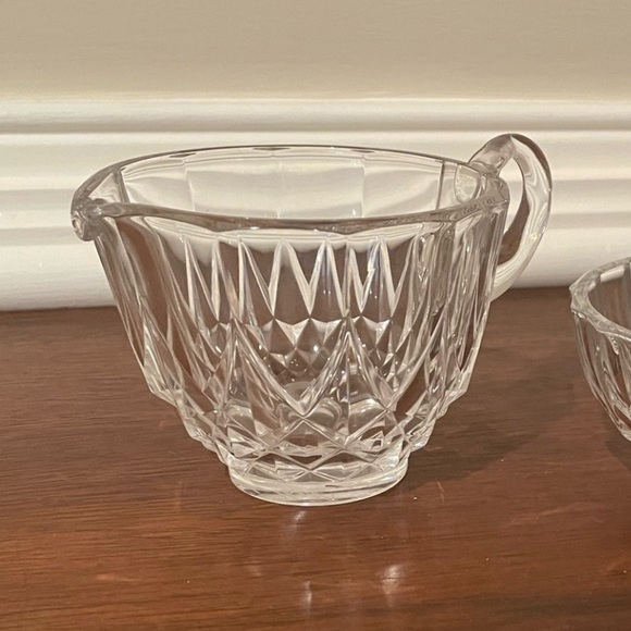 Vintage Val St. Lambert Imperial Crystal Cream and Sugar - Picture 3 of 13